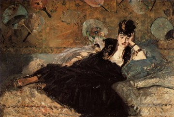  Manet Maler - Frau mit Fan Realismus Impressionismus Edouard Manet